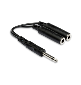 Hosa Hosa Y Cable, 1/4 in TS to Dual 1/4 in TSF YPP-111