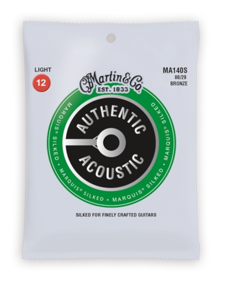 Martin Martin MA140S Marquis 80/20 Bronze Light Authentic Acoustic Silked Guitar Strings