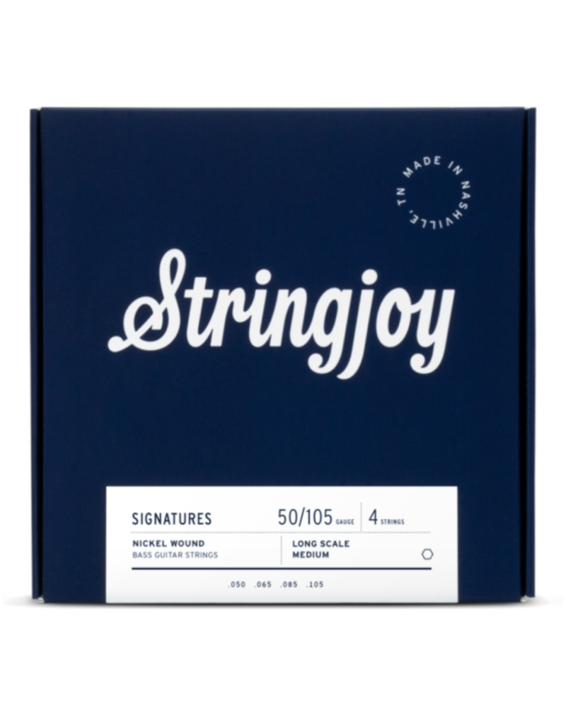 Stringjoy Stringjoy Medium Gauge (50-105) 4 String Long Scale Nickel Wound Bass Guitar Strings