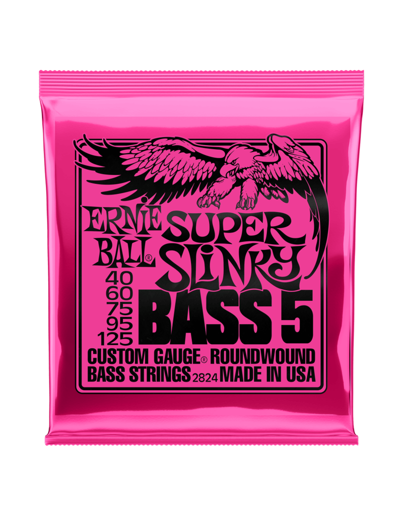 Ernie Ball Ernie Ball 2824 Super Slinky Nickel Wound Electric Bass Strings - .040-.125 5-string