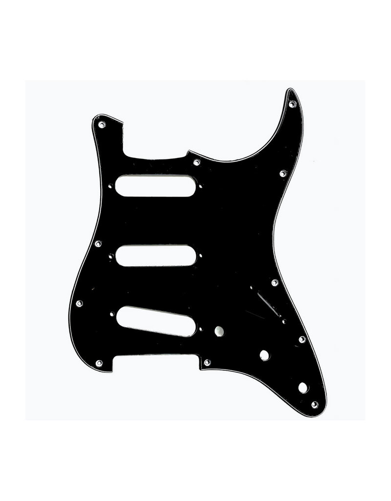 Allparts Allparts PG-0552 11-hole Pickguard for Stratocaster, Black 3-Ply