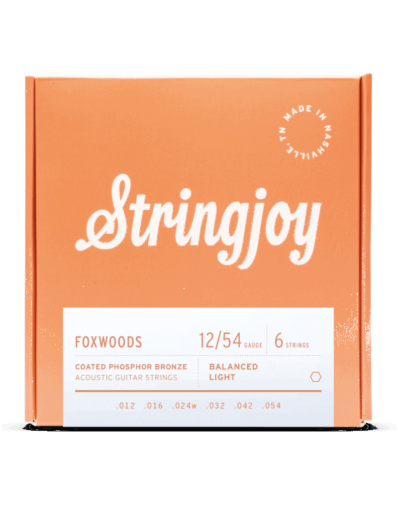 Stringjoy Stringjoy Foxwoods | Light Gauge (12-54) Coated Phosphor Bronze Acoustic Guitar Strings