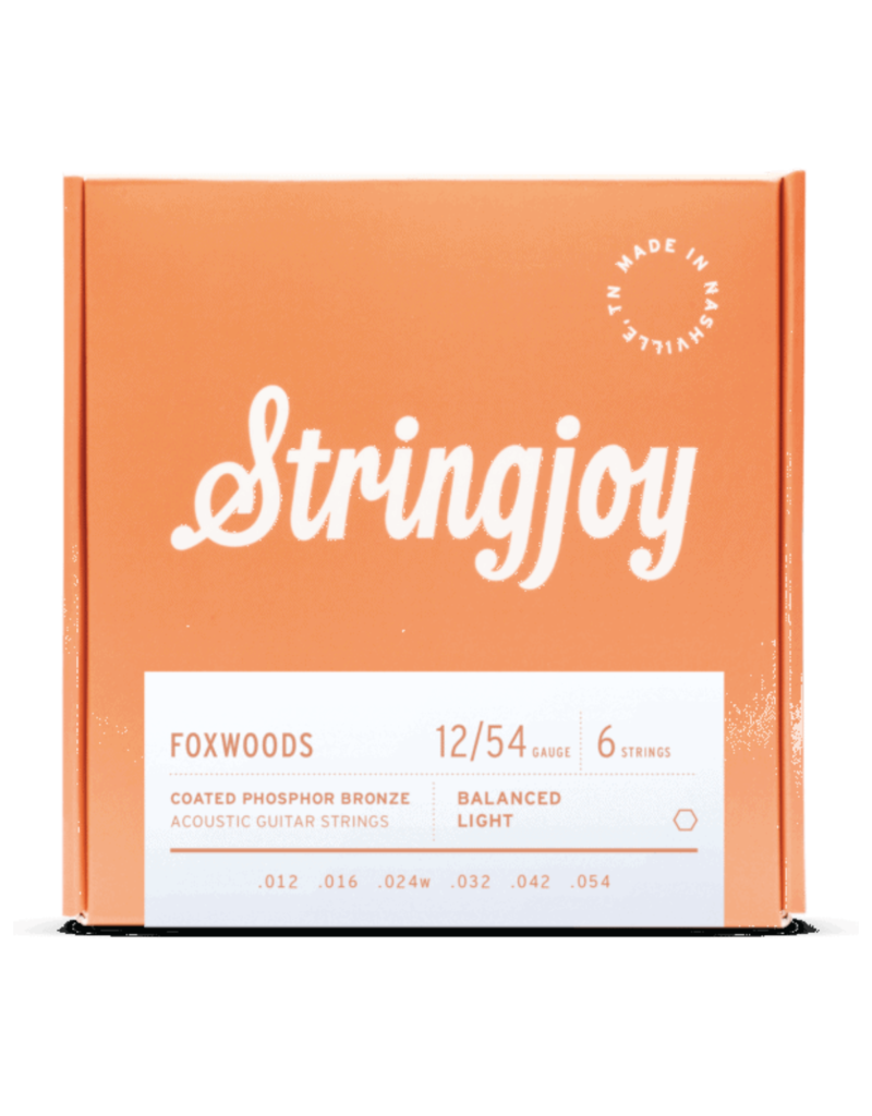 Stringjoy Stringjoy Foxwoods | Light Gauge (12-54) Coated Phosphor Bronze Acoustic Guitar Strings