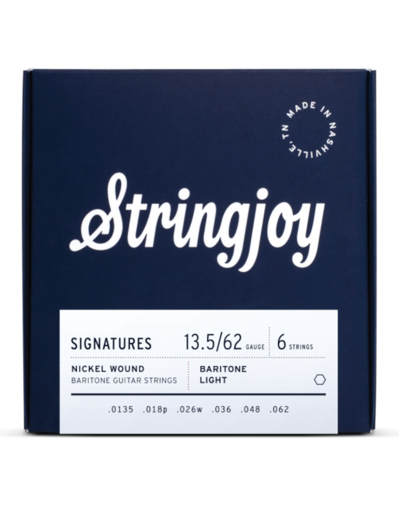 Stringjoy Stringjoy Signatures | Baritone Balanced Light Gauge (13.5-62) Nickel Wound Electric Guitar Strings