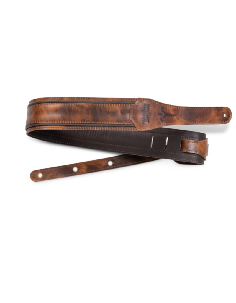 Taylor Taylor Fountain Strap, Leather, 2.5", Weathered Brn