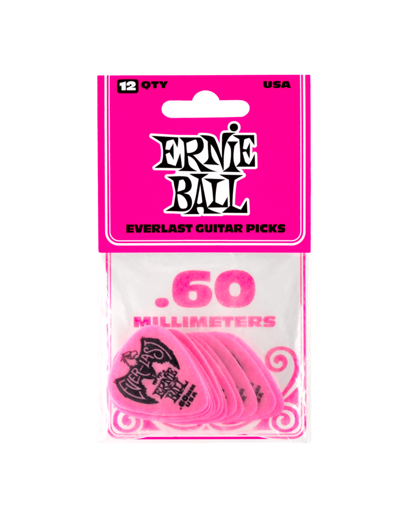 Ernie Ball Ernie Ball Everlast Picks - 0.60mm Pink - 12 Pack