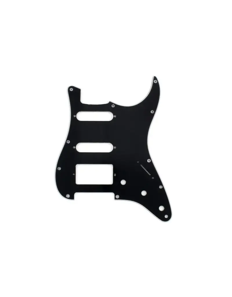 Allparts Allparts PG-0995 1HB 2SC 11-hole Pickguard for Stratocaster®, Black 3-ply