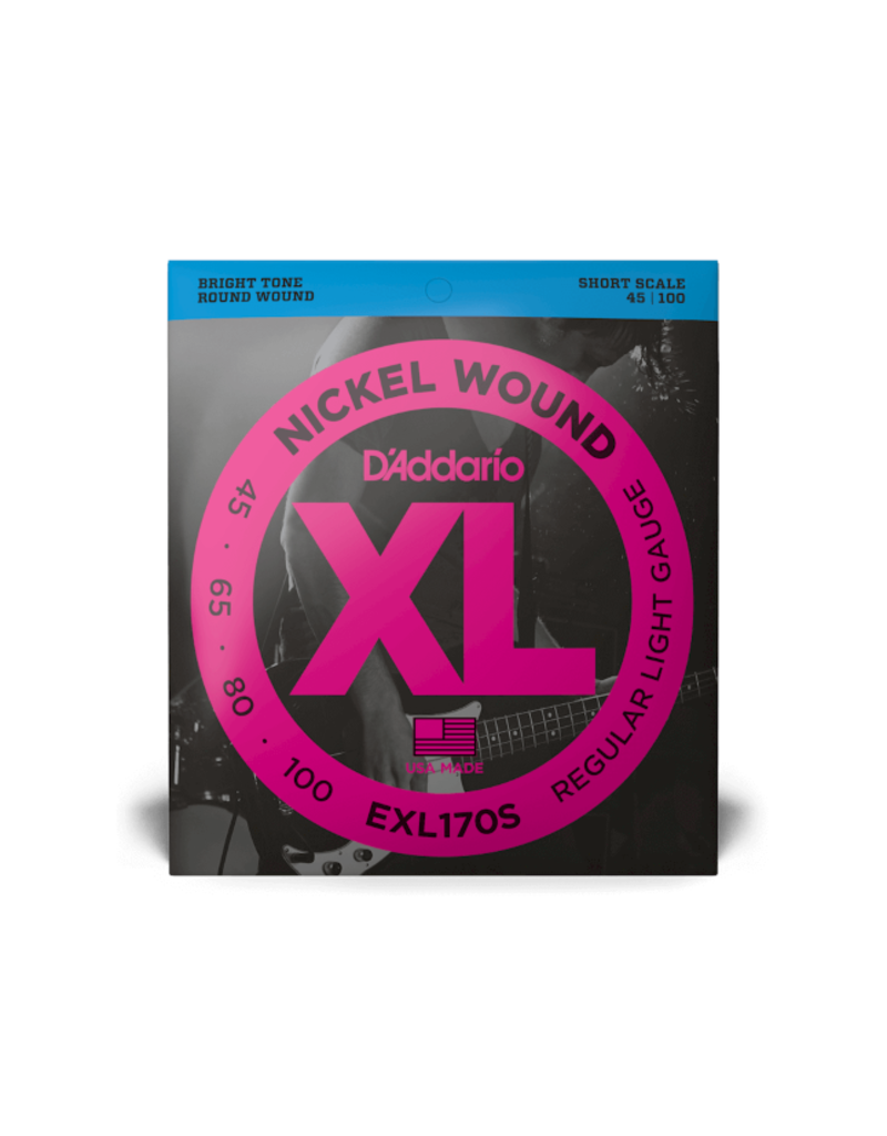 D'Addario D'Addario EXL170S 45-100 Regular Light, Short Scale, XL Nickel Bass Strings
