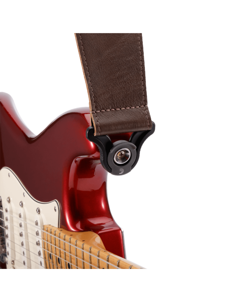 D'Addario D'Addario Comfort Leather Auto Lock Guitar Strap, Brown
