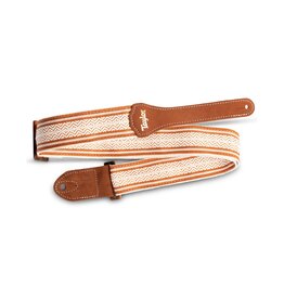 Taylor Taylor 2" Academy Jacquard Leather Guitar Strap white/brown