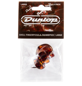 Dunlop Dunlop Shell 3 FINGERPICKS / 1 THUMBPICK SET LARGE