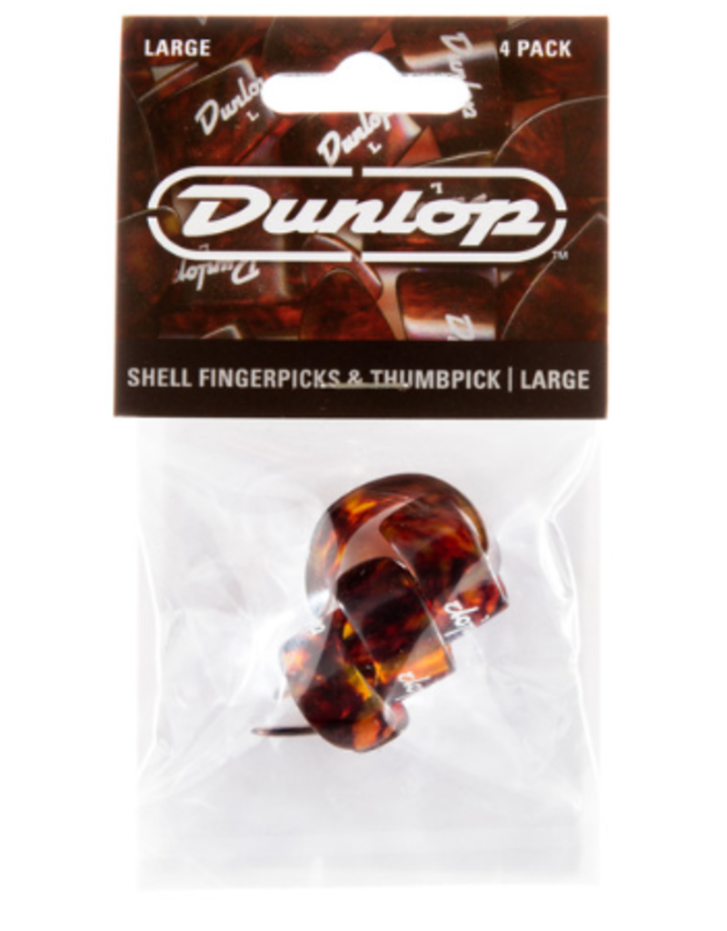 Dunlop Dunlop Shell 3 FINGERPICKS / 1 THUMBPICK SET LARGE