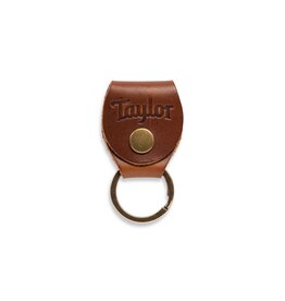 Taylor Taylor Key Ring W/Pick Holder, Brown Leather