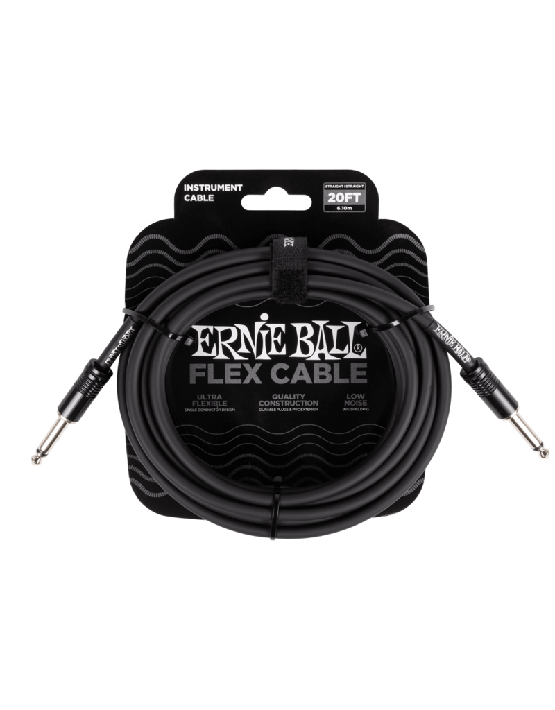 Ernie Ball Ernie Ball Flex instrument Cable Straight/Straight 20ft black