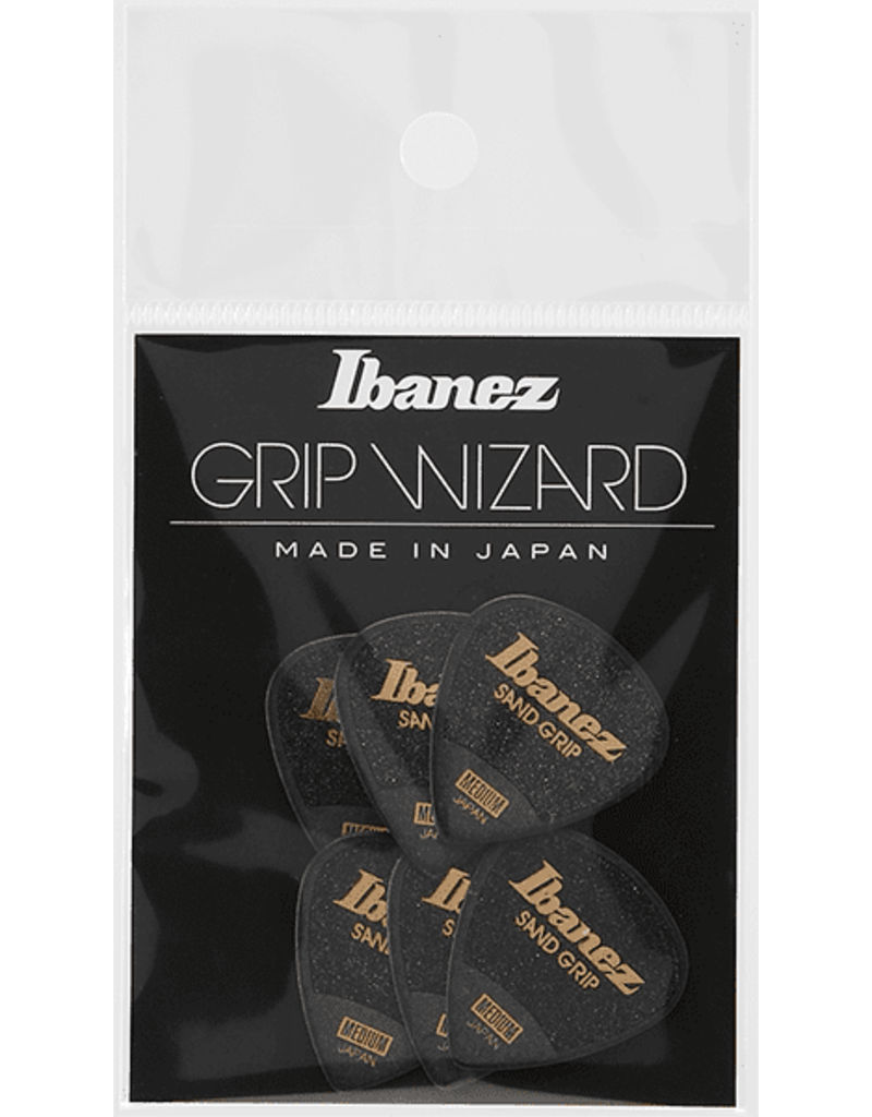 Ibanez Grip Wizard Series Sand Grip 0.8mm black 6pc.