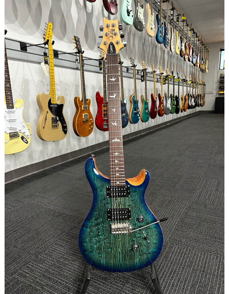 PRS Paul Reed Smith SE "Exotic"  Custom 24 Swamp Ash Burl Lake Blue