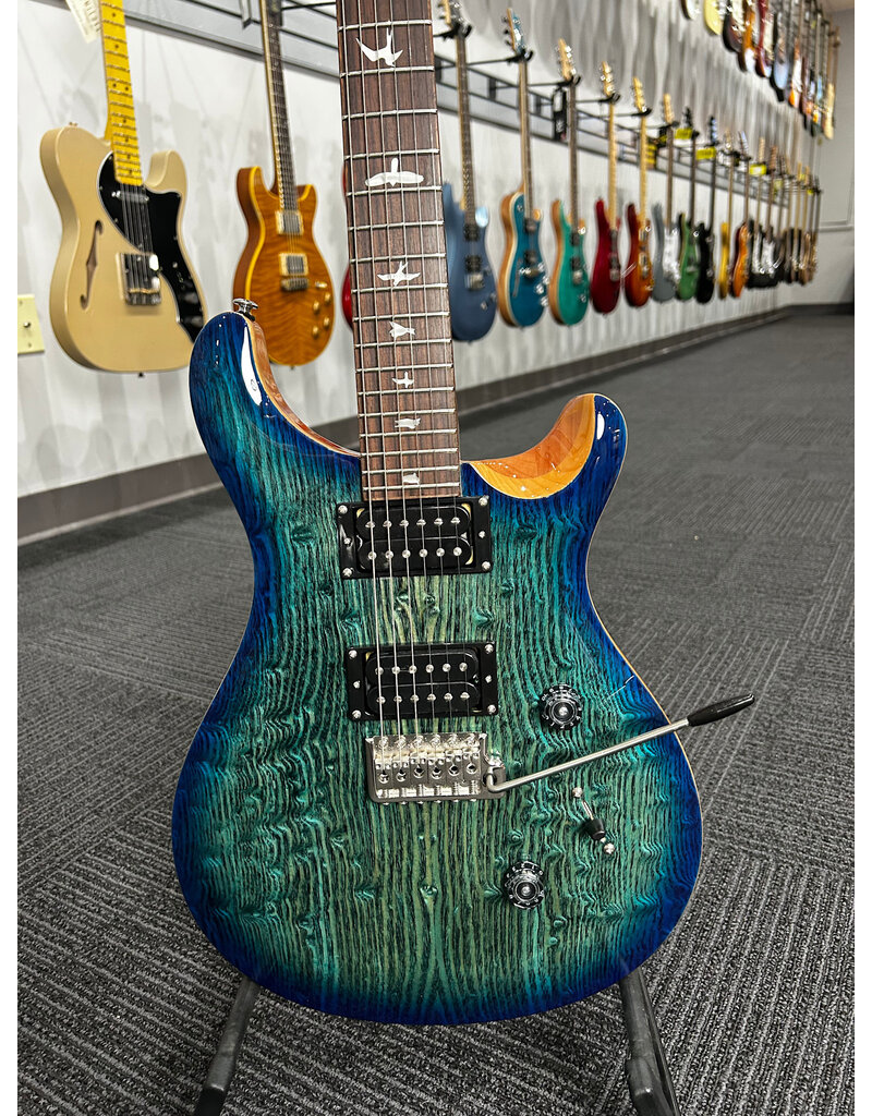 PRS Paul Reed Smith SE "Exotic"  Custom 24 Swamp Ash Burl Lake Blue
