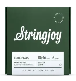 Stringjoy Stringjoy Broadways | Classic Light Gauge (10-46) Pure Nickel Electric Guitar Strings