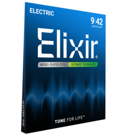 Elixir Elixir Strings 19002 Optiweb Electric Guitar Strings -.009-.042 Super Light