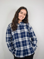Chicka-D Plaid Button up Navy