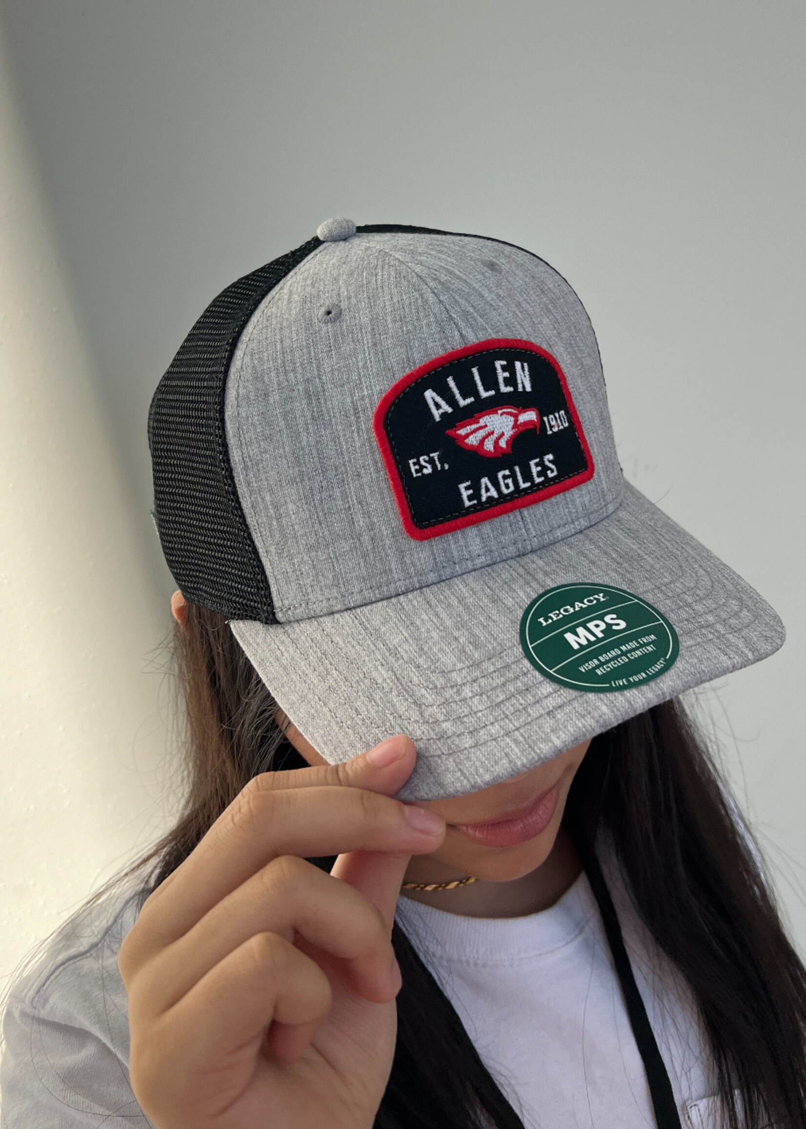 Grey 1910 Eagles Trucker Hat