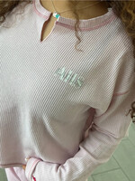 Waffle Cropped Eagles Long Sleeve