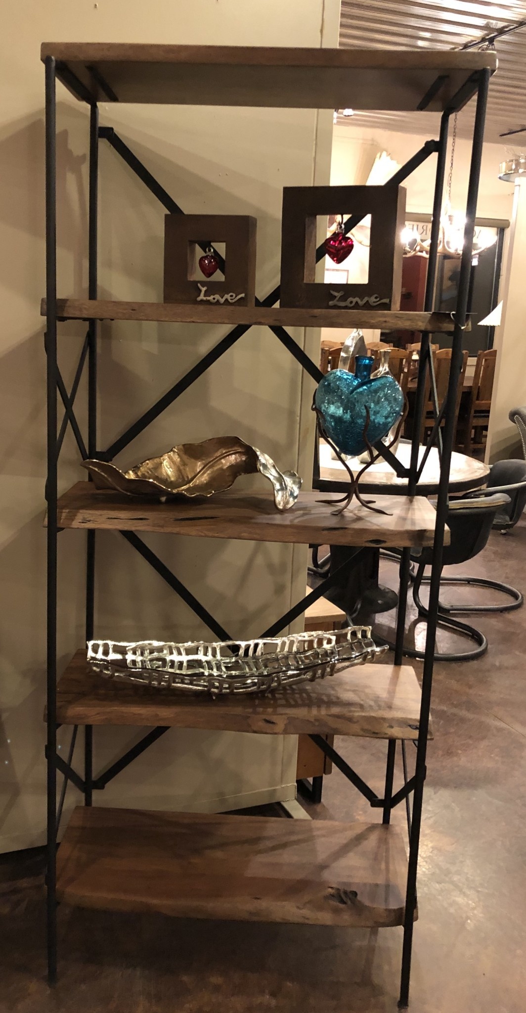 HTD Organic Forge Bookshelf, 34x16x78