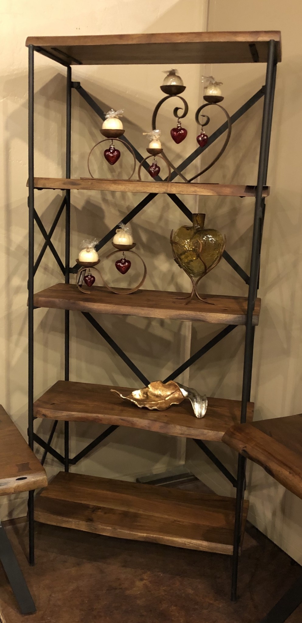 HTD Organic Forge Bookshelf, 34x16x78
