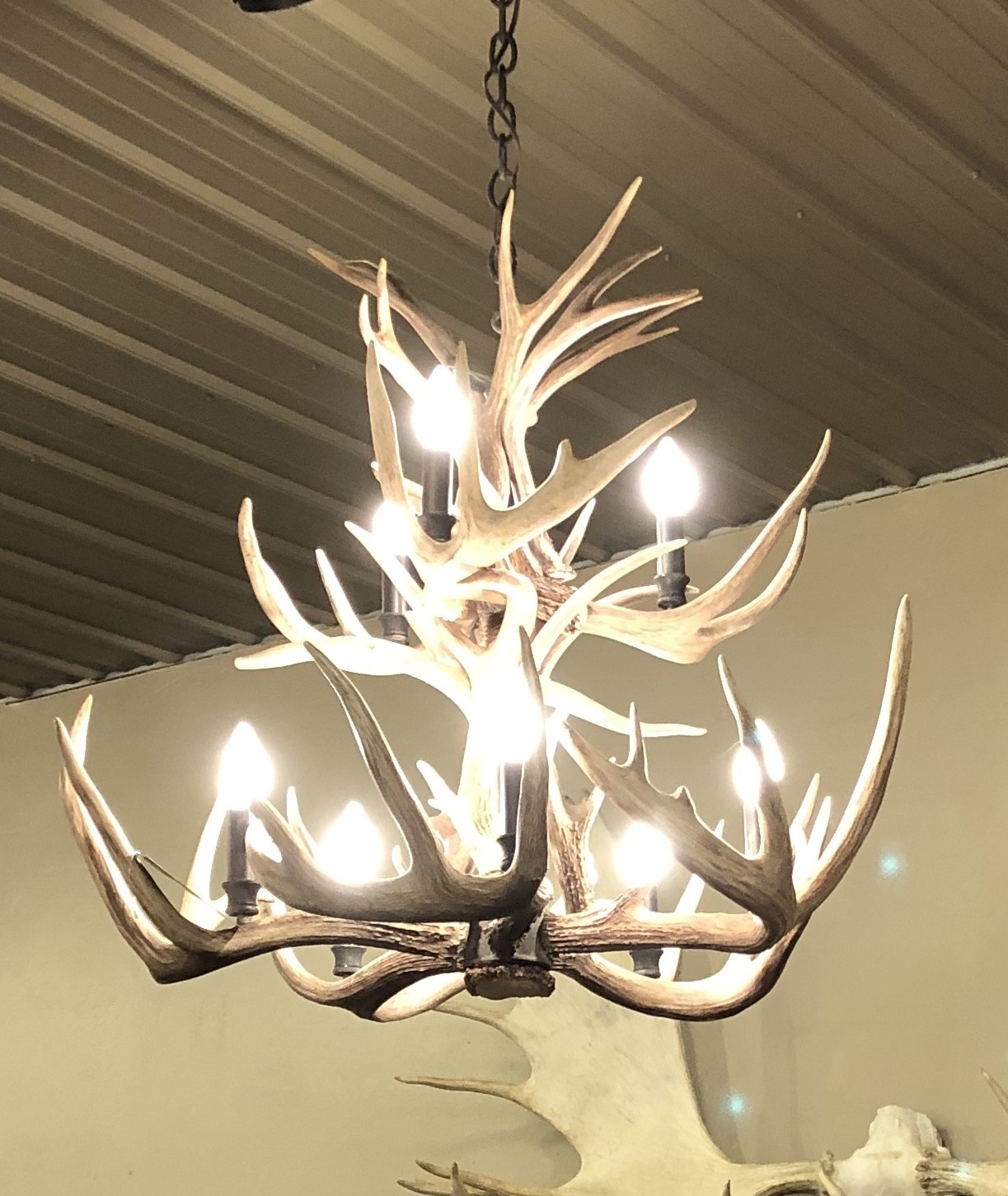 Whitetail 2 Tier Chandelier 8 Lights Big Bear Furniture