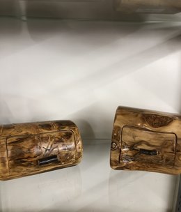 Rustic log 1 Drawer Jewelry Box W/ Hidden drawer