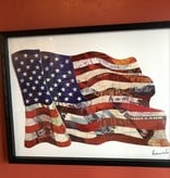 Simpkins-Canterbury Lane Collage 3D Art- US Flag