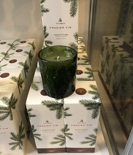 Frasier Fir Poured Candle/Molded Green Glass