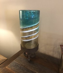 Artisans Glass Cylinder w/Iron Base*****