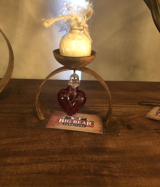 Artisans Iron Arch (MINI)  Candleholder W/Heart & Candle
