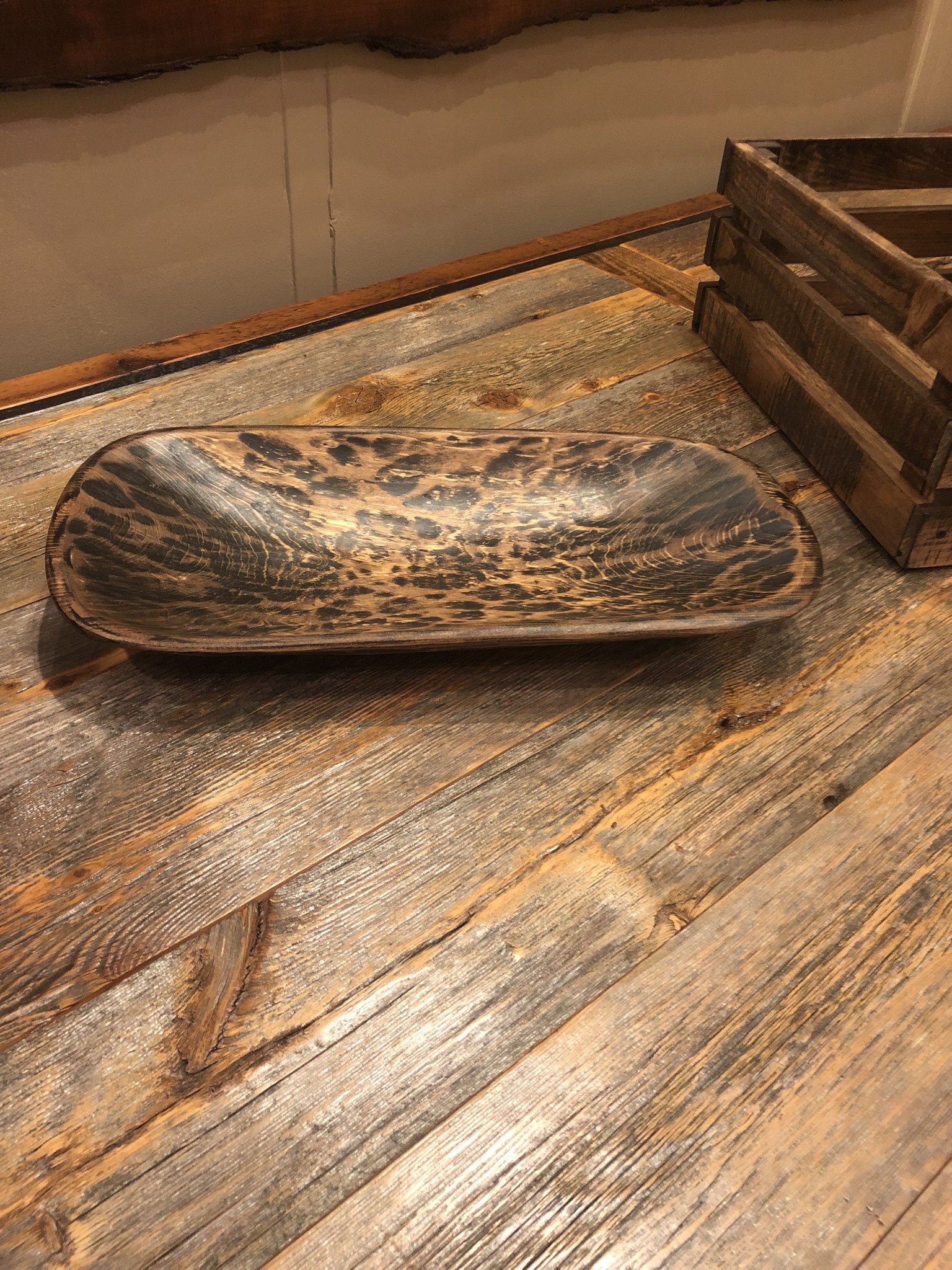 Mexican Country Wood Bowl 18"-22" x 8"