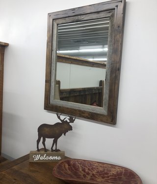 Rustic North Distressed Alder Mirror   25" x 31" (Outside)