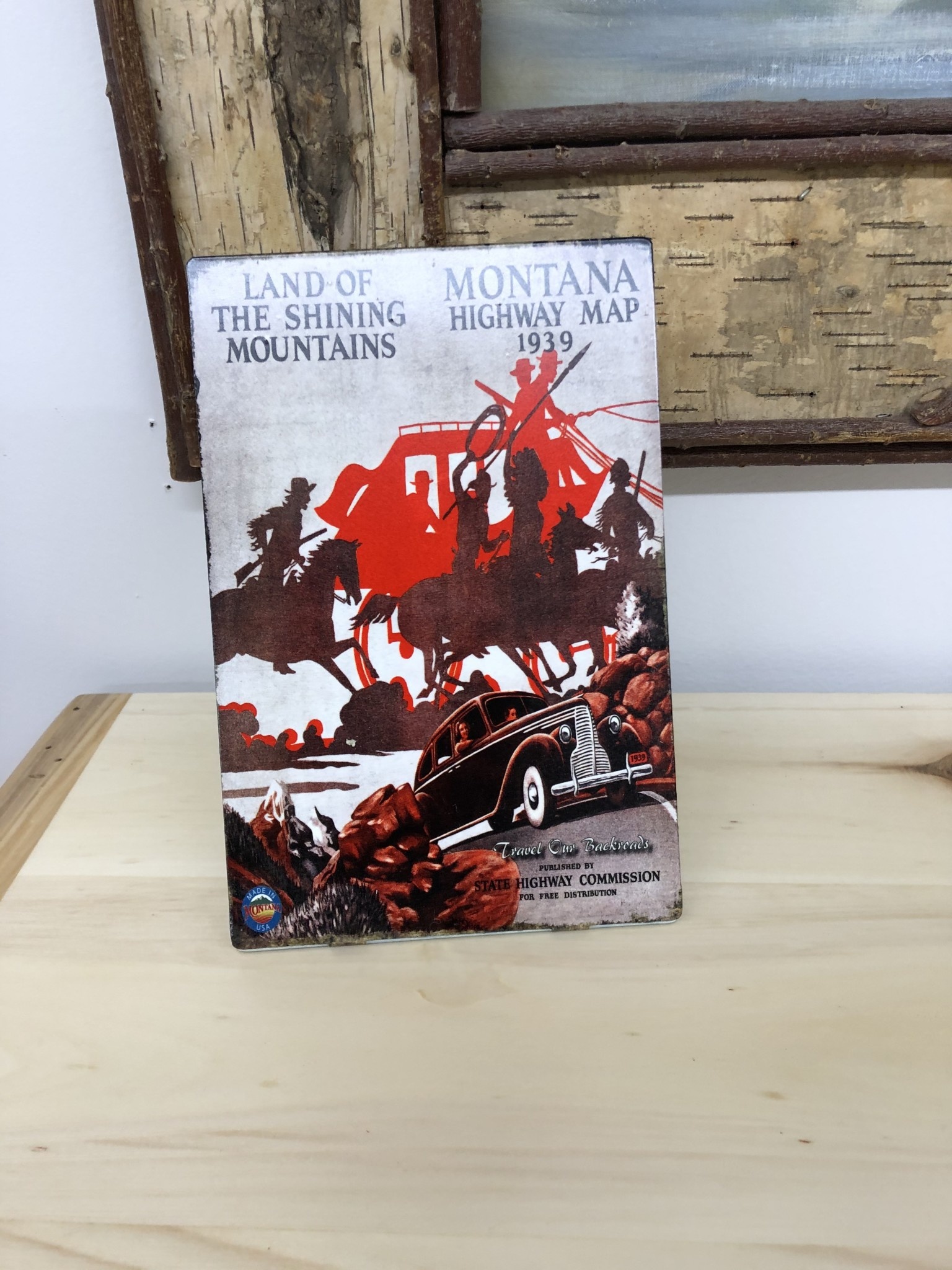 Classic Outdoor Magazines #27 1939  Montana Map 6x9 Table Topper
