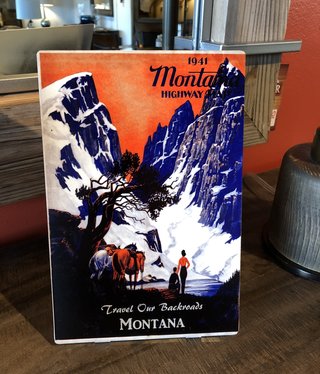 Classic Outdoor Magazines #8 1941 Montana Map Table Topper