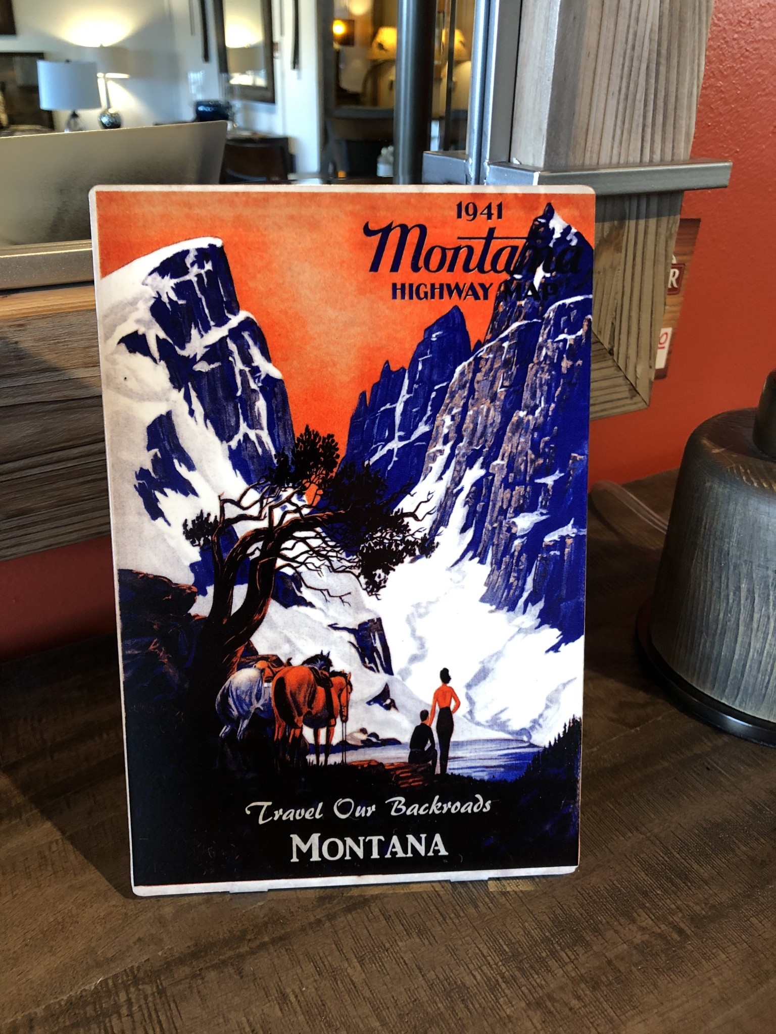 Classic Outdoor Magazines #8 1941 Montana Map 6x9 Table Topper