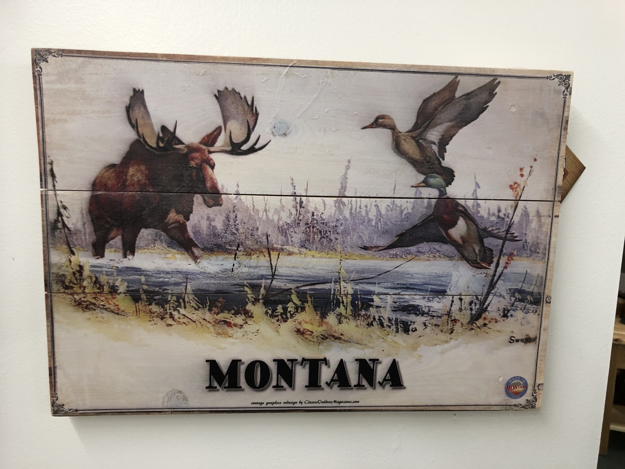 Classic Outdoor Magazines #41  Sweeney Moose 12x18 wood sign
