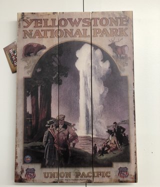 Classic Outdoor Magazines #11 Overland to Yellowstone 14x20 wood sign