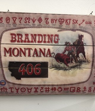Classic Outdoor Magazines #18  Branding Montana 14x20 wood sign