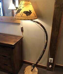 ALBC Hickory Fishing Pole Floor Lamp