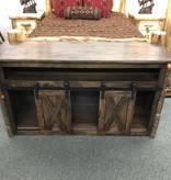 Co Albc Hickory Barn Door Tv Cabinet Big Bear Furniture