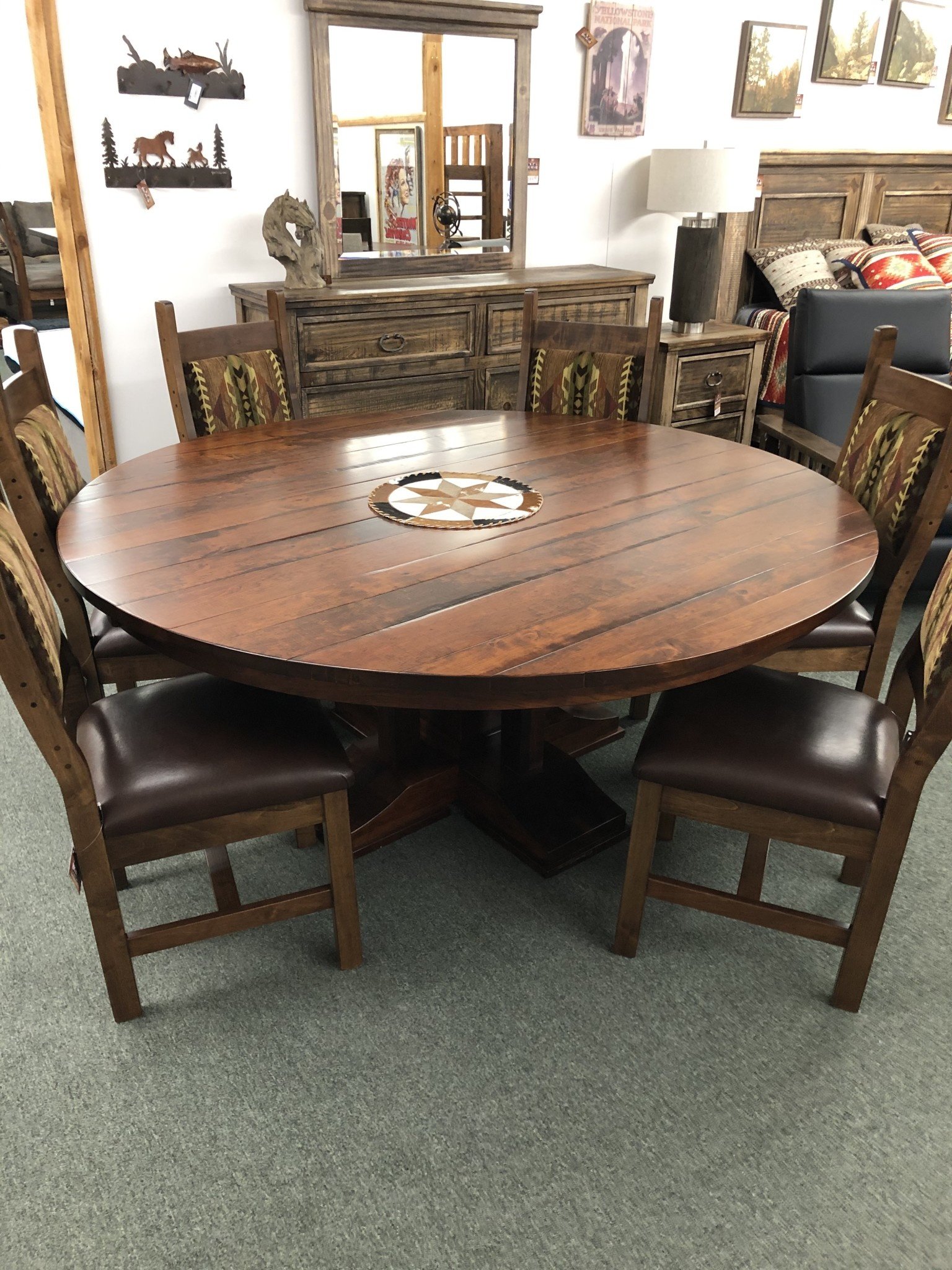 large round dining room sets