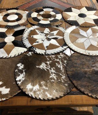 Gaucho Cowhide Placemat Rectangle or 16" Round