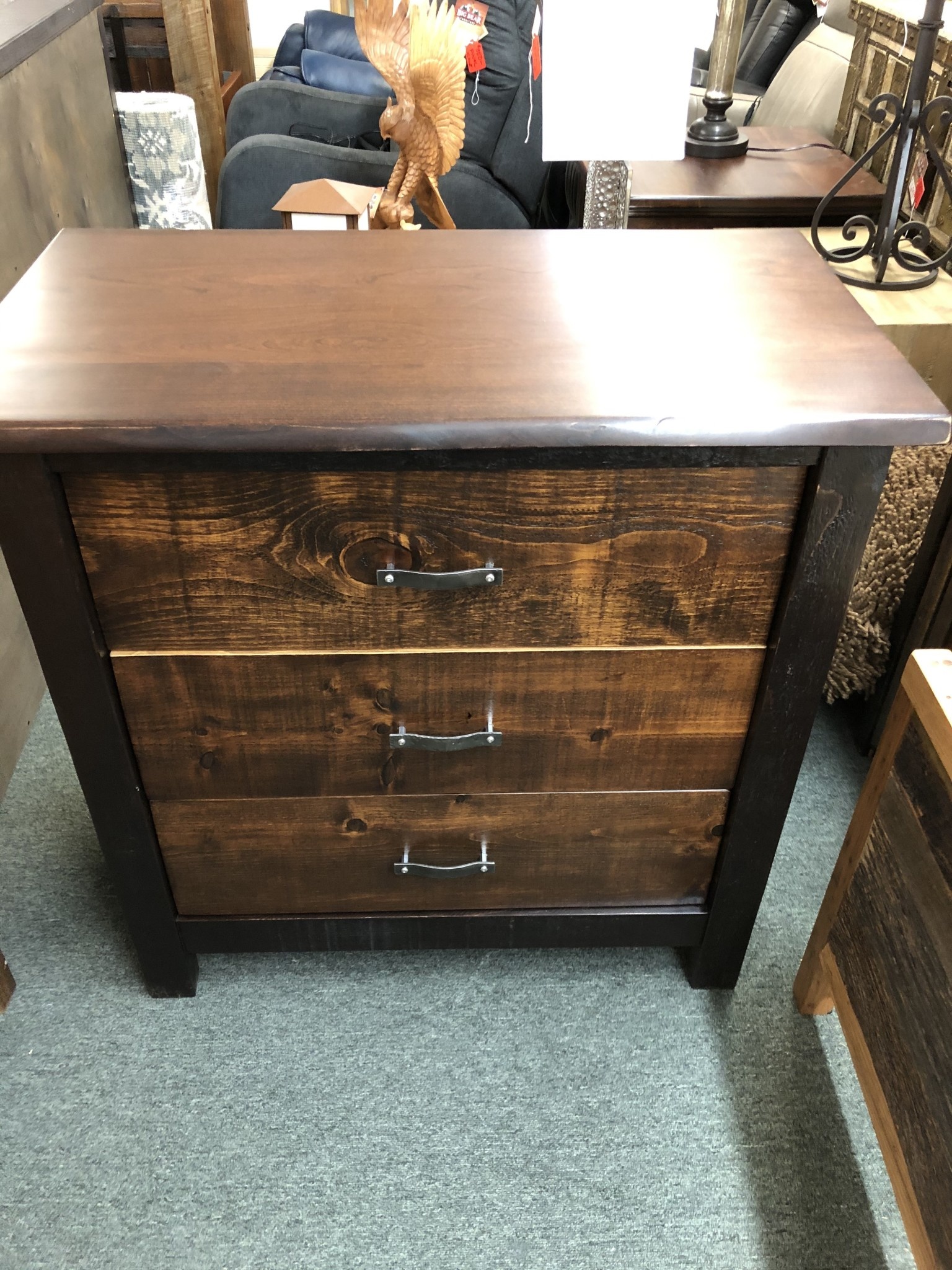 Green Gables River Bend 3 Drawer Nightstand  28x24x20