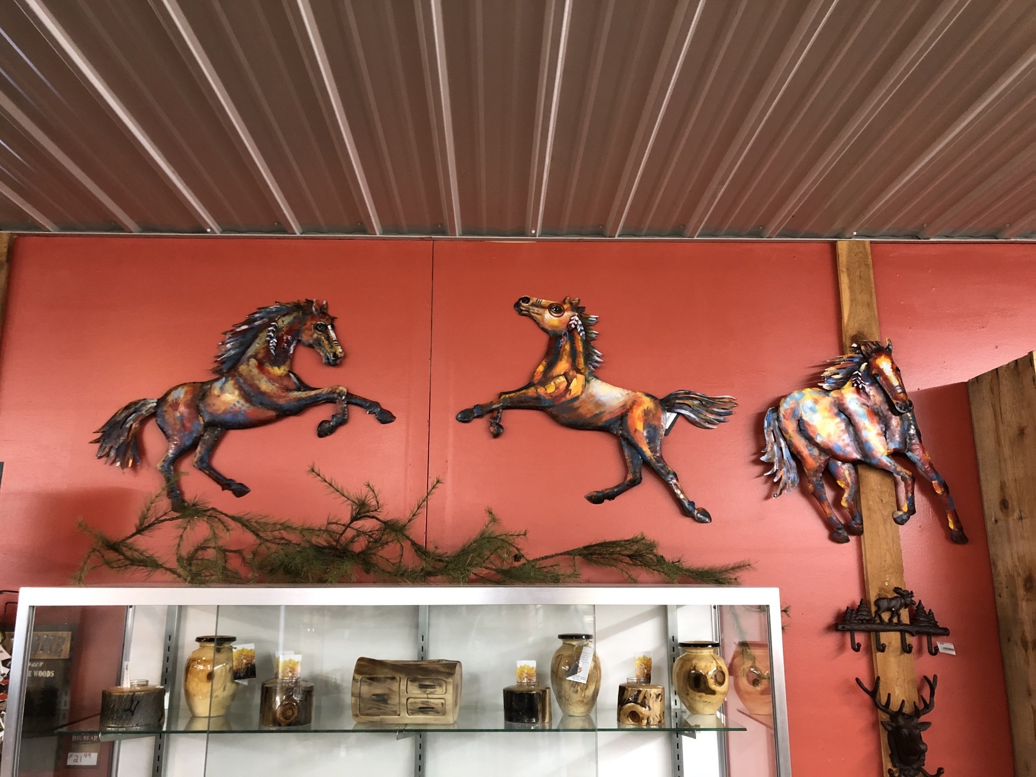 Simpkins-Canterbury Lane Running Horse Metal Wall Sculpture