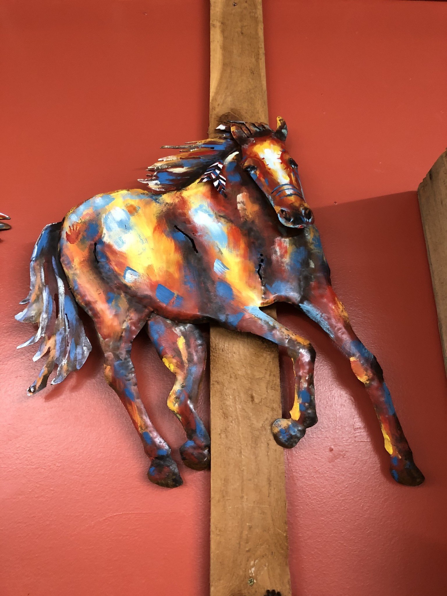 Simpkins-Canterbury Lane Running Horse Metal Wall Sculpture