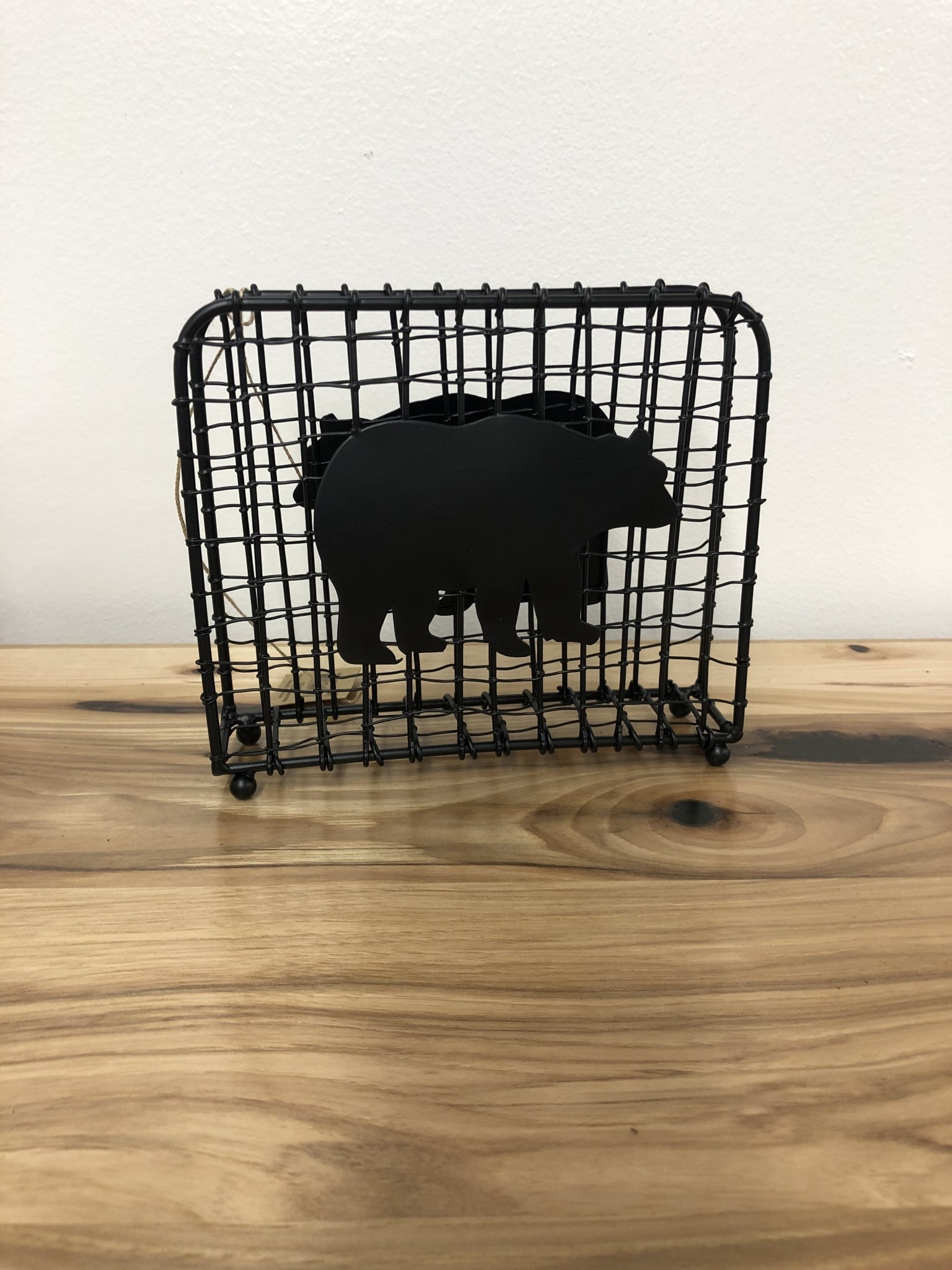 Park Design Black Bear Wire Napkin Holder